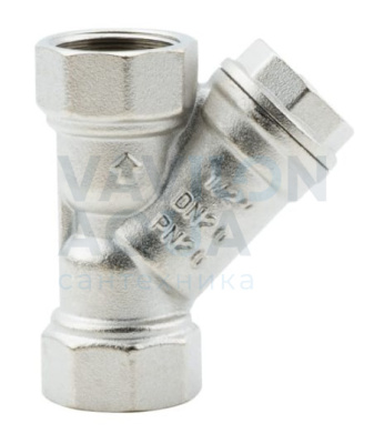 Фильтр косой ALATO сетчатый ВР-ВР, латунь никелированная 1/2" (20/120)