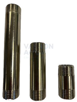 Удлинитель Double Lin 1/2" НР-НР - 60мм латунный никелированный (1/36/216)