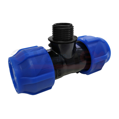 Тройник ПНД компр. переходной с наружной резьбой 32-3/4"-32 (40/10) VALFEX