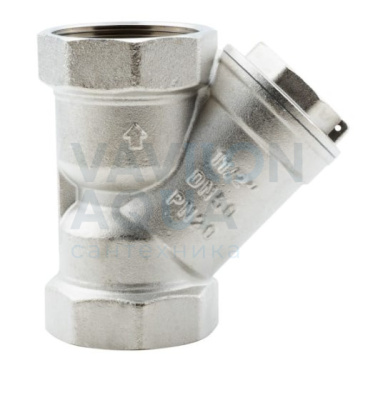 Фильтр косой ALATO сетчатый ВР-ВР, латунь никелированная 1.1/2" (2/12)