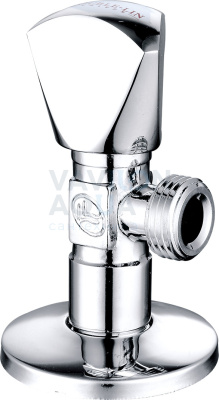 Вентиль угловой Double Lin Хром Ду=1/2х3/8