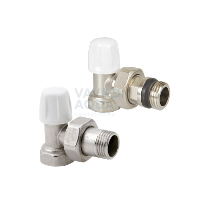 Вентиль нижний (неразборный корпус) "ICMA" регулировочный УГЛОВОЙ с "антипротечкой", - 1/2"