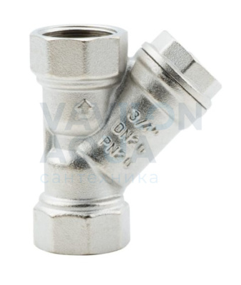 Фильтр косой ALATO сетчатый ВР-ВР, латунь никелированная 3/4" (15/90)