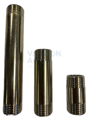 Удлинитель Double Lin 1/2" НР-НР - 80мм латунный никелированный (1/27/162)