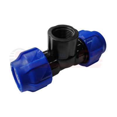 Тройник ПНД компр. переходной с внутренней резьбой 25-3/4"-25  (60/15) VALFEX