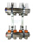 Коллектор с расходомерами ICMA, 1" х 3/4"(евроконус) - 4 вых.