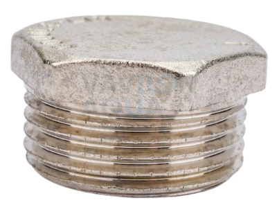 Заглушка Double Lin н/р - 1/2" никелированная латунь (1/200/1200)