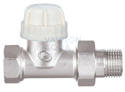 Клапан под термоголовку. Double Lin Прямой. латунь. Ду=1/2 (1/10/120)