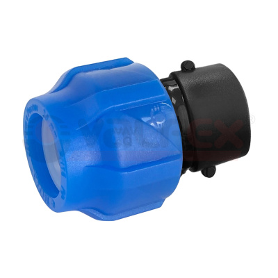 Муфта ПНД компр. соединительная c внутренней резьбой 25х1/2" (150/30) VALFEX