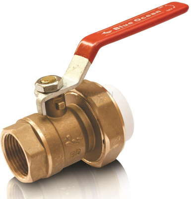 Кран шаровый Blue Ocean (1 сварная головка и ВР, латунь) - 63х2" (1/1/8)