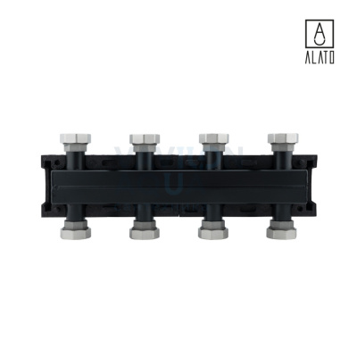 Коллектор распределительный ALATO на 2-3 отопительных контура, с кронштейнами - 1.1/2“