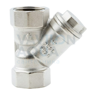 Фильтр косой ALATO сетчатый ВР-ВР, латунь никелированная 1" (10/40)