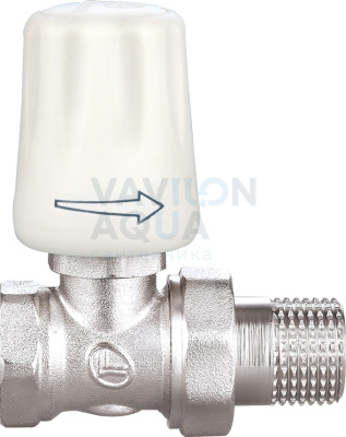 Радиаторный кран. Double Lin Прямой. латунь. Ду=1/2* (1/16/96)